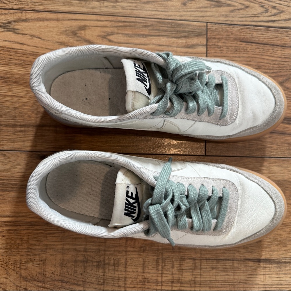 Nike White and Teal Sneakers